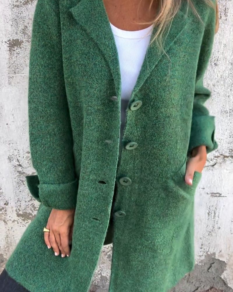 Vera™ | Long Wool Lapel Coat